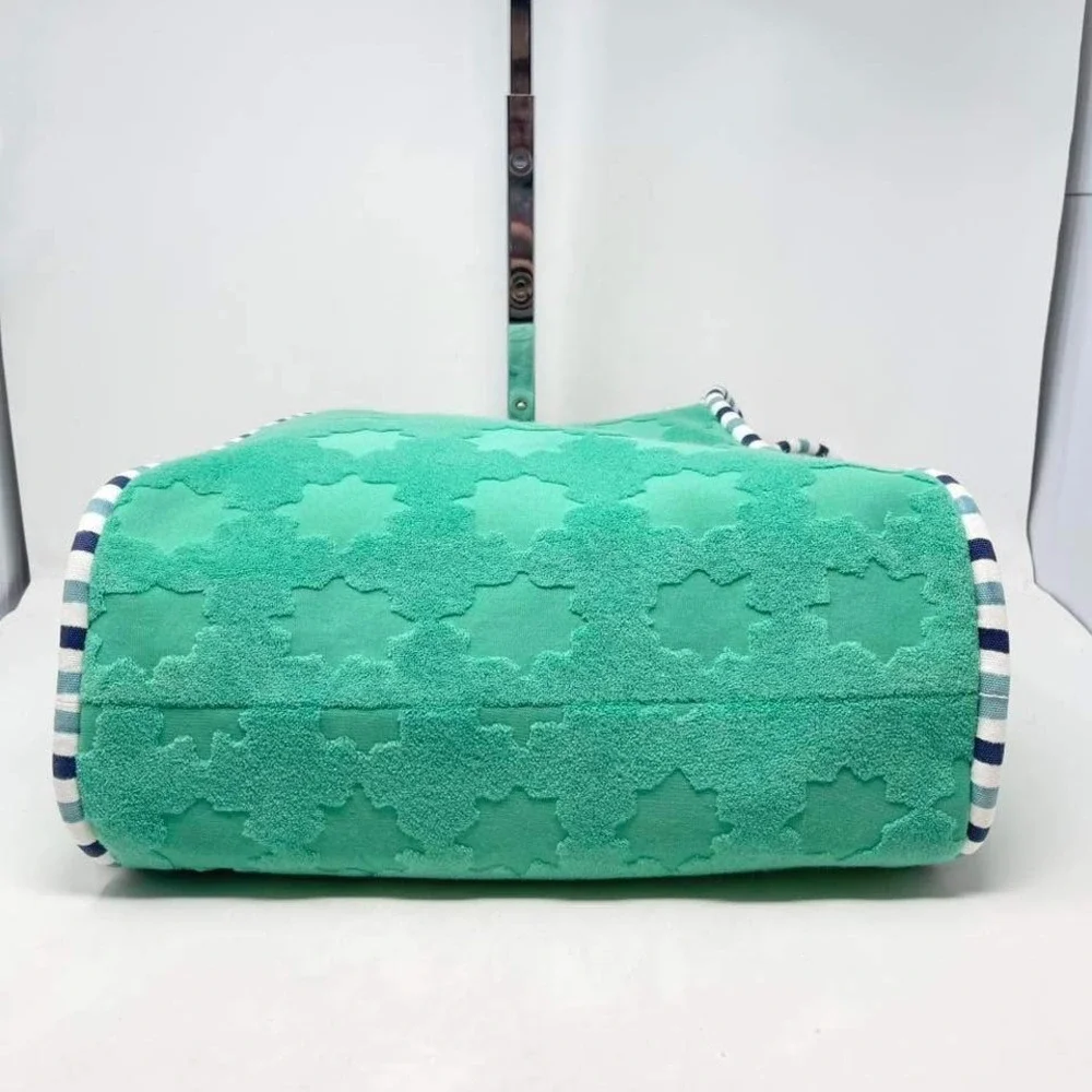 Roller Rabbit x Target Star Geo Large Terry Beach Tote Bag Teal Green